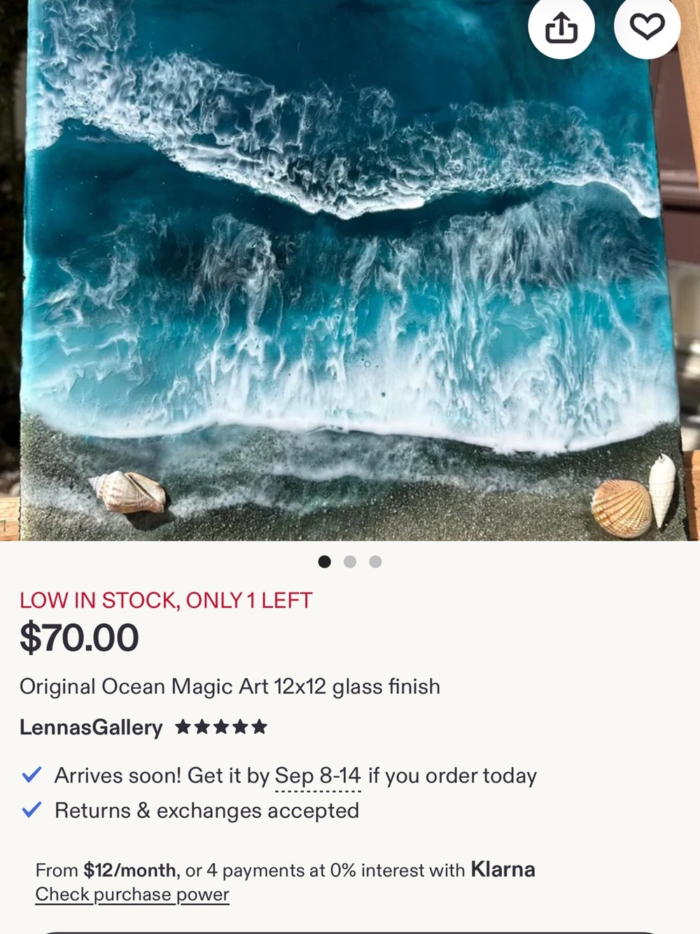 Ocean Magic Art - Teal Blue Resin Wall Art